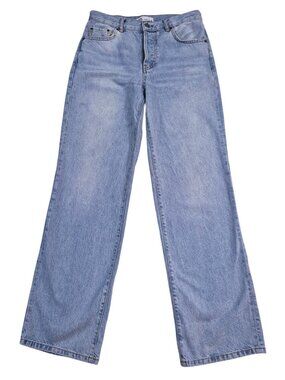 ZARA High Rise 100% Cotton Straight Leg Jeans Size 4 - Size 8